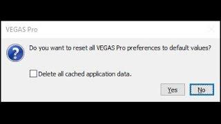  Vegas как сбросить настройки кэш до заводских