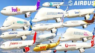 GTA V: Every Snow White Airbus Cargo Airplanes Best Extreme Longer Crash and Fail Compilation