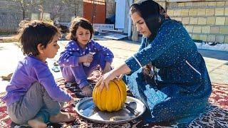 Cooking pumpkin in nomadic life/repairing the car gearbox in the village/Daily rural life in Iran