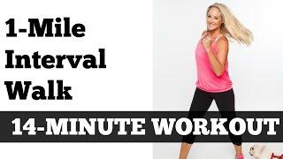 1 Mile Fast Interval Walk | Low Impact Indoor Power Walking Jogging Workout