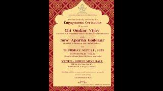 Engagement    Chi. Omkar VijayWithSow. Aparna Godekar