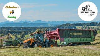 Gras häckseln im Allgäu! | John Deere 9700i und JCB Fastrac 8330 | Häckselteam Allgäu