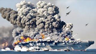 2 Minutes Ago! US Aircraft Carrier Burns Massively Due to Russian Fighter Jet Bombing in the Black S