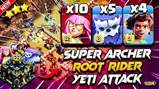 Th17 YETI SUPER ARCHER Attack With ROOT RIDER Clash of Clans | Best TH17 Attack Strategy 2025 COC