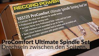 Drechseln zwischen den Spitzen - Problemlos mit dem Record Power Pro Comfort Spindelset