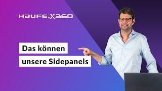 Sie sollten die Sidepanels von Haufe X360 nutzen! 