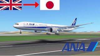 Full flight from London Heathrow - Tokyo ANA 777-300 infinite flight 11 HOURS