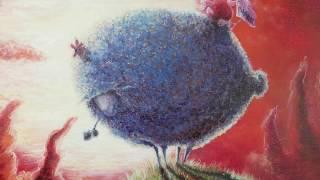 a painting timelapse: an amiable blue sheep