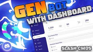 Discord Gen Bot 2023 With Dashboard & Slash Commands | How To Make Gen Free 2023 {See Pin Comment}