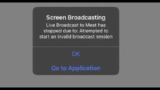 Google meet screen cast solution in Apple  Ipad| Invalid session problem in google meet