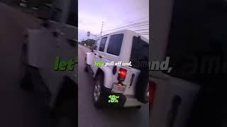 Cop rear ends jeep after not paying attention to the road 