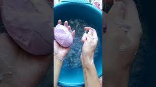 АСМР Размокшее сиреневое мыло "Абсолют". ASMR Soaked Purple Soap. #Shorts