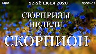 СКОРПИОН. Недельный  (22-28 июня 2020) таро прогноз. Гадание на Ленорман. Тароскоп.