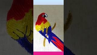 parrot stitch #handembroiderywork #embroideryforbeginners #aariwork #shorts #shortsvideo #art