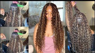 The HIGHLY REQUESTED BOHO BRAIDS colors 4/30/27  | USING HUMAN HAIR #bohoboxbraids #bohobraids