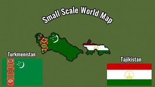 Small Scale in Minecraft Part 24: Turkmenistan, and Tajikistan