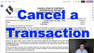 How to Cancel a Real Estate Transaction - CAR form CC Revised 2024 - Cancellation of Contract