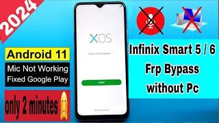 Infinix Smart 5  smart 6 (X657) Frp Bypass Google Account Lock Removing Bypass Android 11 Without Pc