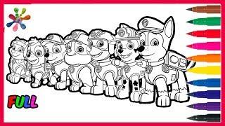 PAW Patrol. Coloring for kids.All series in a row//Раскраски для детей Щенячий патруль