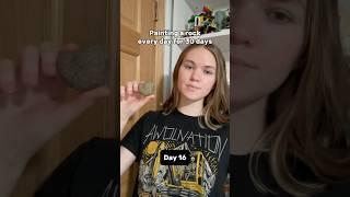 Painting a rock every day for 30 days #youtubeshorts #art #fyp