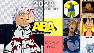 MY OFFICAL 2024 ABA TIER LIST!!! | Anime Battle Arena