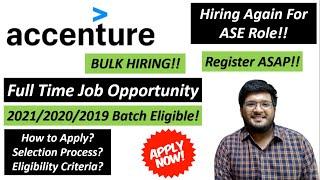 Accenture Off Campus Drive 2021/2020/2019 | Mega Drive Hiring | Jobs for Freshers 