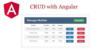 Crud operations with angular | Crud operations in angular | CRUD | Angular CRUD operations | Angular