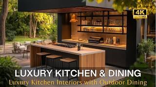 Luxury Kitchen Interiors with Outdoor Dining & Backyard Entertaining Spaces