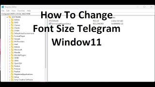 How To Change Font Size  Telegram On Windows11