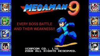 MEGA MAN 9 EVERY BOSS BATTLE AND THEIR WEANKESS!