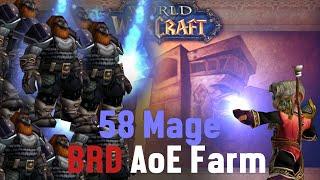 Classic WoW 58 Mage BRD AoE farm