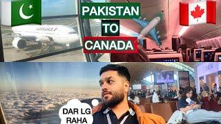 Pakistan to Canada  flight | 32 hours long journey | first plane experience | Airport Questions