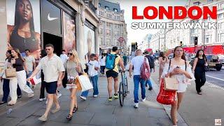 Luxury Shopping Tour in London  | ️Oxford Street & Regent Street Summer Walk [4K]