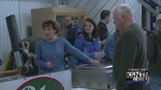 KSNT News and local officials help out at Combat Air Museum pancake feed