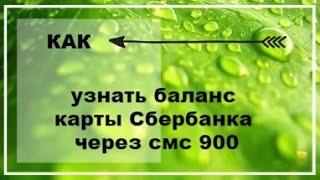 Как узнать баланс карты Сбербанка через смс 900