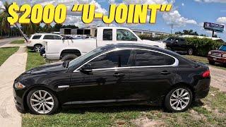 This Luxury Jaguar XF has a Rubber Driveshaft! Severe Coupler Vibration