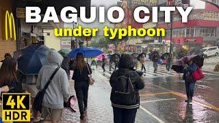 Baguio City Under Typhoon CARINA! | Walking in Heavy Rain & Wind - Baguio, Philippines