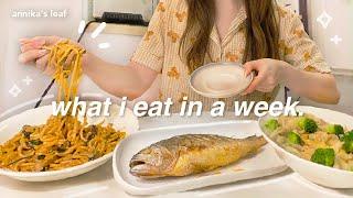 what i eat in a week  healthy asian recipes & my new gym diet, realistic days living alone 