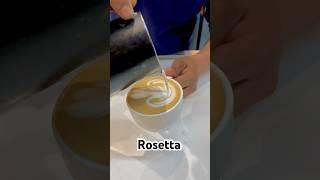 How to pour Rosetta art CLASSIC LATTE ART TULIP POUR️The secret to clean Tulip stacks #coffee #art