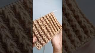 Объёмная резинка спицами  #красивыеузоры #knittingpatterns #схемаузора