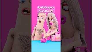 Barkie the Dog bites Ken!!  #barbie #animation