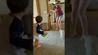 VR Fail: kid just about gets wacked #vrfail #vrfunny #funnyvids #funnyfails #fail