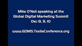 Mike O'Neil speaking at the Global Digital Marketing Summit