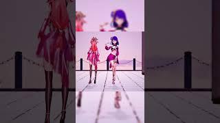 【Genshin Impact MMD / 4k 60p】 RaidenShogun YaeMiko CHOCOLATE CREAM shorts