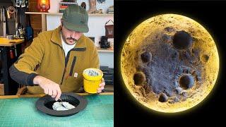 Pour Cement in a Pie Tin to Make an Amazing Glowing Moon!