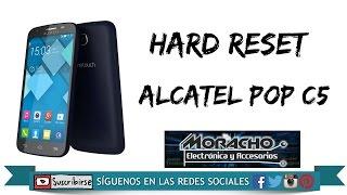 Alcatel POP C5 Hard Reset, Borrar Todo, Desbloquear - Quitar Patrón