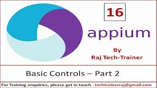 Appium : Mobile Test Automation - Part 16 - Working with Basic Controls Part 2