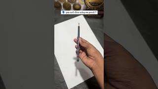 You can't draw using one pencil ?#shortsfeed #art #drawing#shortsfeedartist