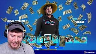 MrBeast Reacts to his own Fortnite skin !!