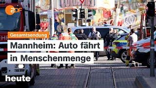 heute 19:00 Uhr vom 03.03.25 Auto fährt in Mannheim in Menschenmenge, Sondierungsgespräche, Karneval